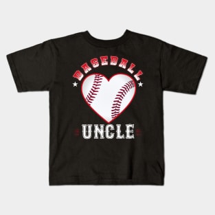 Uncle Baseball Team Family Matching Gifts Funny Sports Lover Player Kids T-Shirt